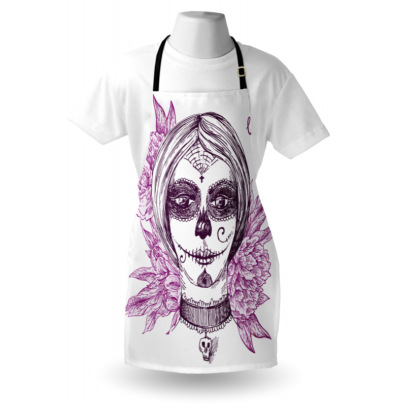 Vampire Skull Face Apron