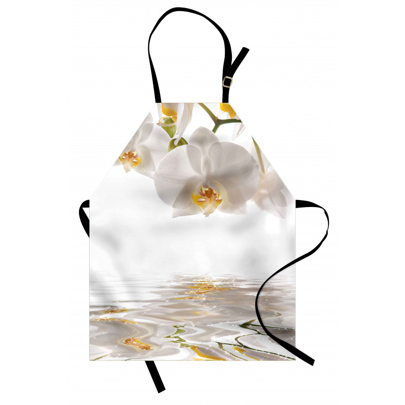 Orchids on Rippling Water Apron