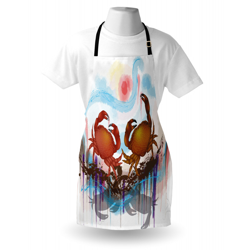 2 Crabs Dancing Sea Apron