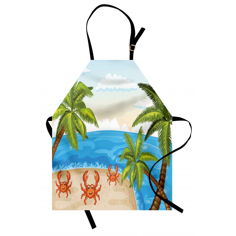 Palm Trees and Crabs Apron
