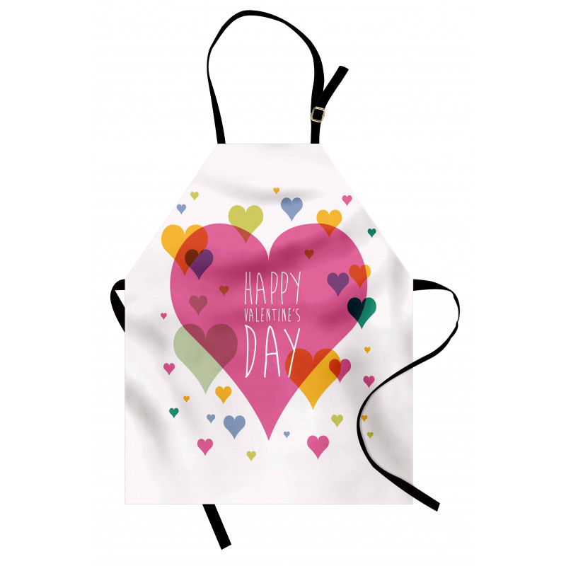Sevgililer Günü Mutfak Önlüğü Rengarenk Kalp Desenli