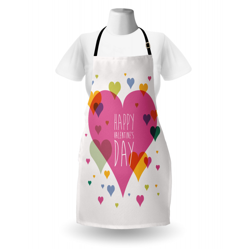 Sevgililer Günü Mutfak Önlüğü Rengarenk Kalp Desenli