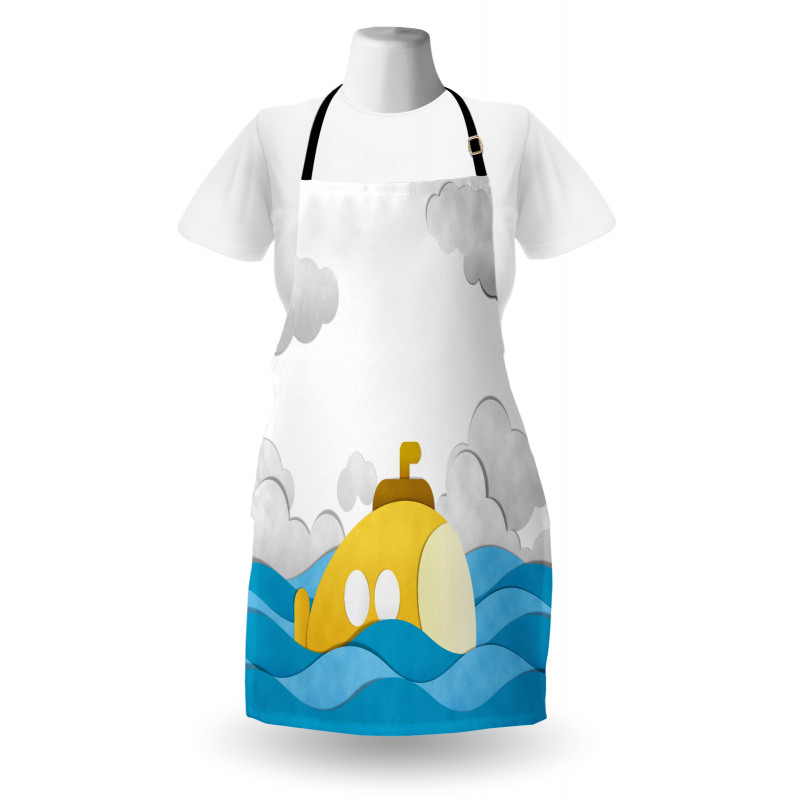 Wavy Sea Sky Apron