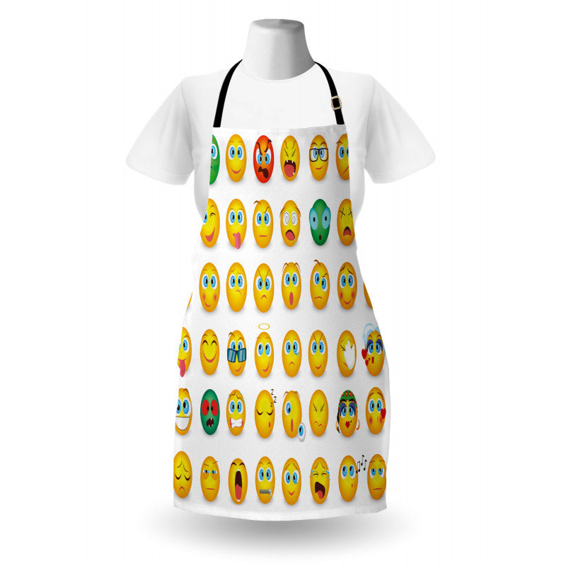 Couple Monster Face Moods Apron