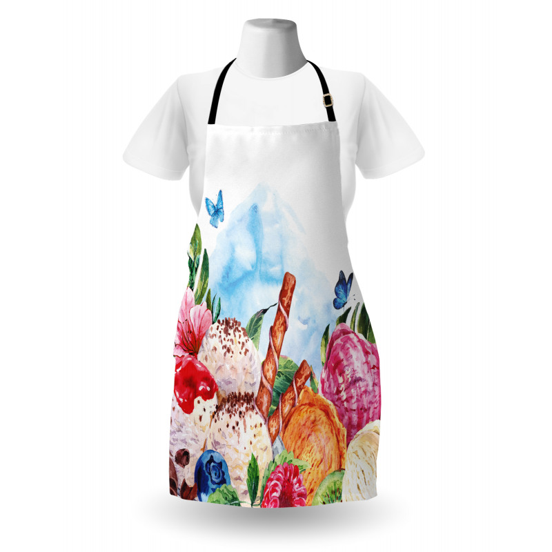 Dessert and Flower Art Apron