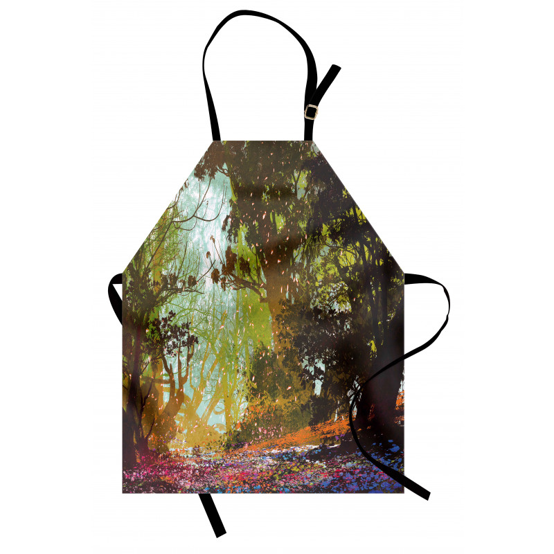 Spring with Fall Leaves Apron