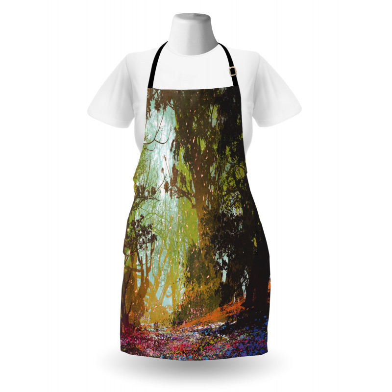 Spring with Fall Leaves Apron