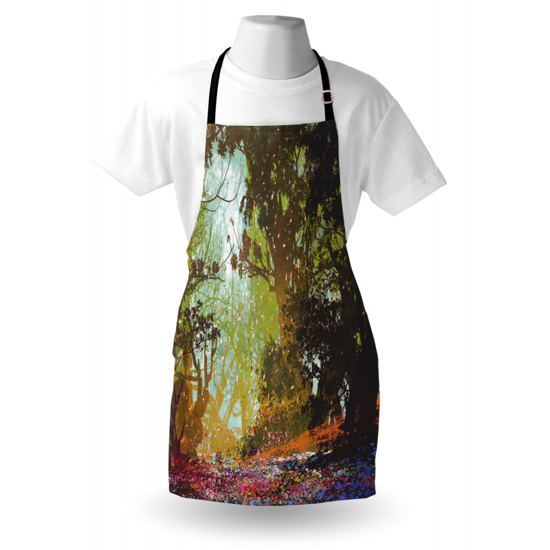 Spring with Fall Leaves Apron