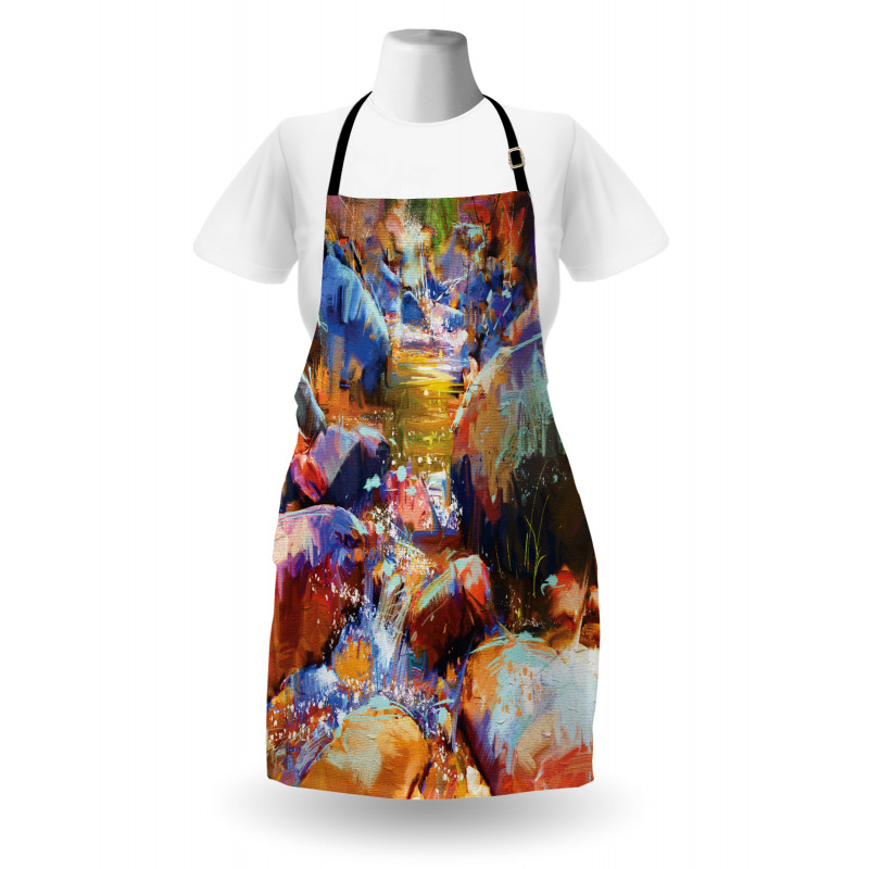 Waterfall River Scene Apron