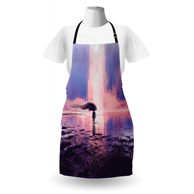 Girl in Wind Composition Apron