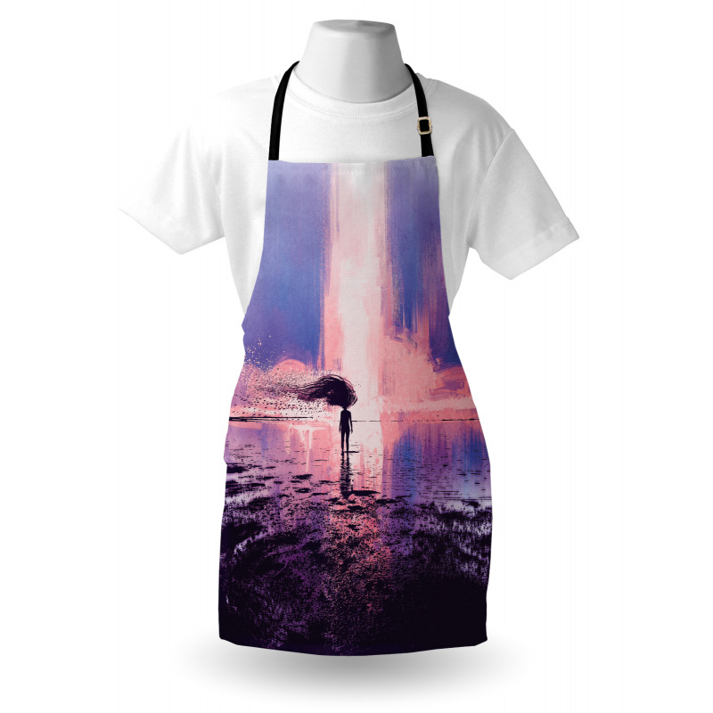 Girl in Wind Composition Apron