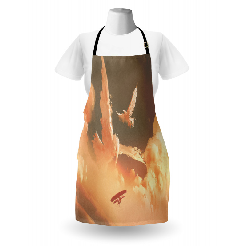 Plane in Sunset Cloud Apron