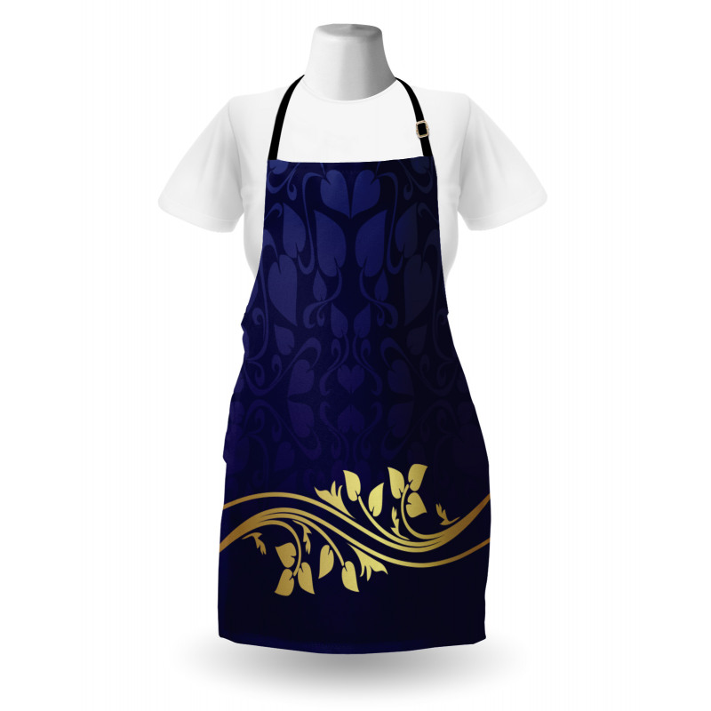 Romantic Royal Leaves Apron