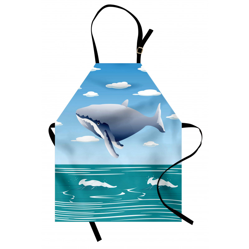 Cartoon Ocean Whale Apron