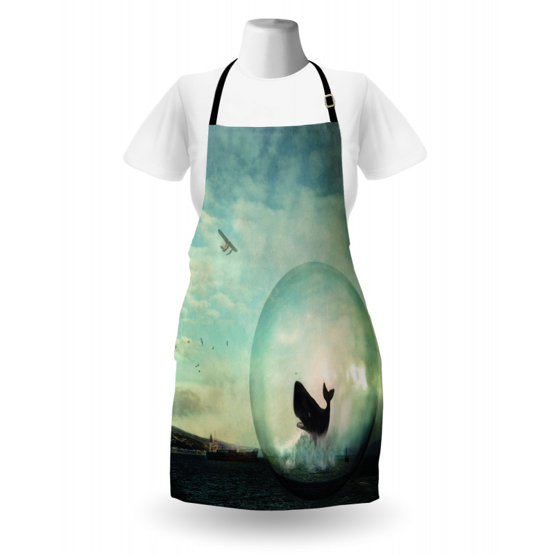 Whales and Pollution Apron