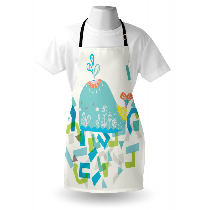 Smile Whale Cartoon Apron