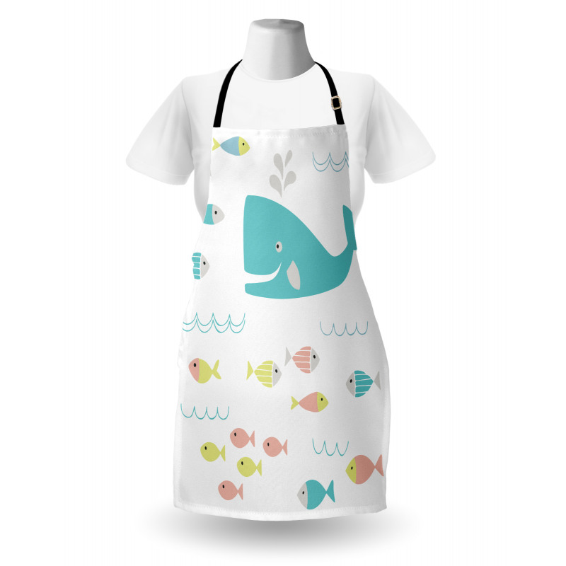 Geometric Whale Fish Apron