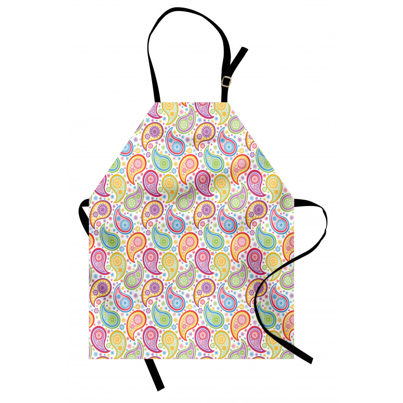 Çiçekli Mutfak Önlüğü Rengarenk Hippi Şal Desenli