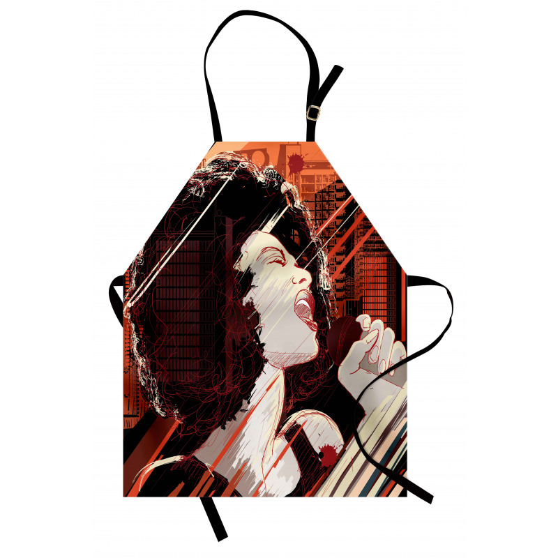 Musical Jazz Singer Woman Apron