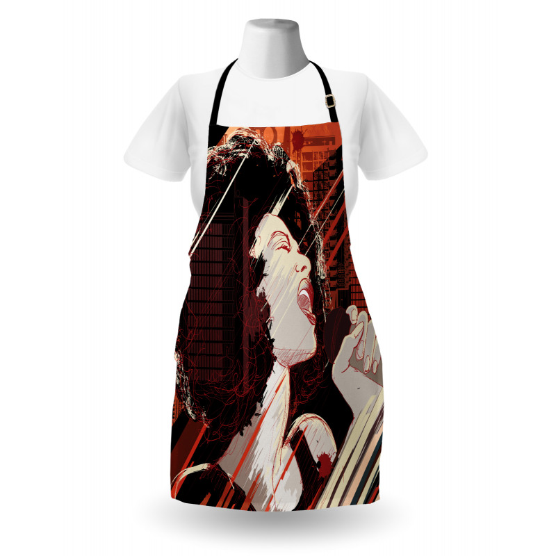 Musical Jazz Singer Woman Apron