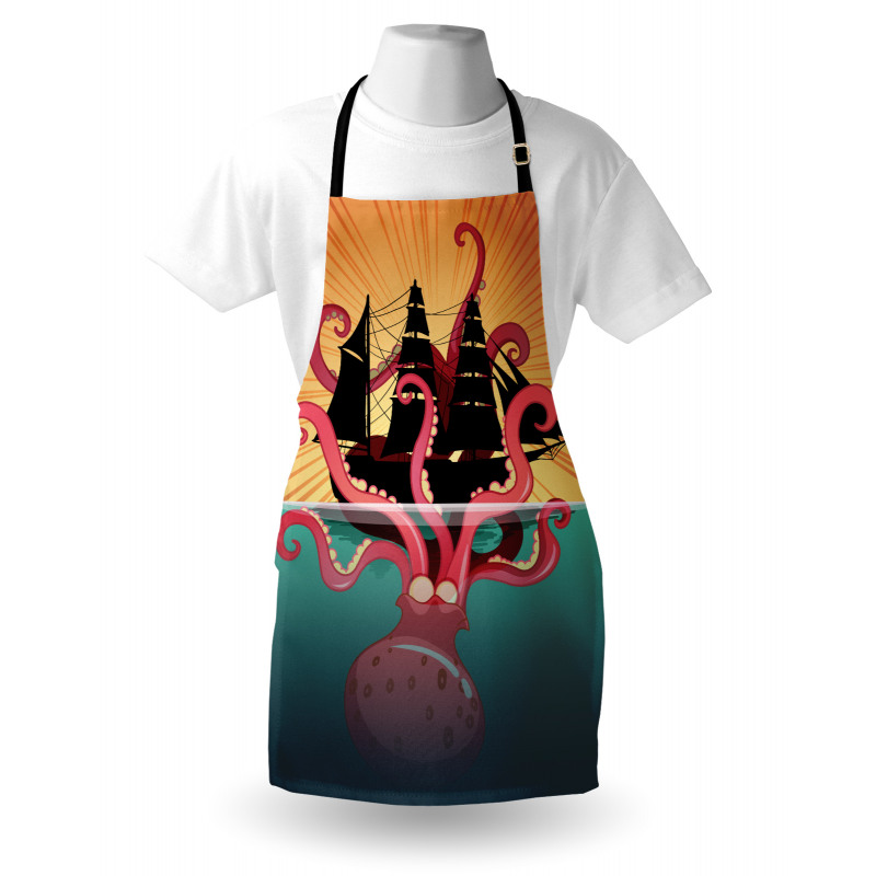 Coral Sea Monster Folk Apron