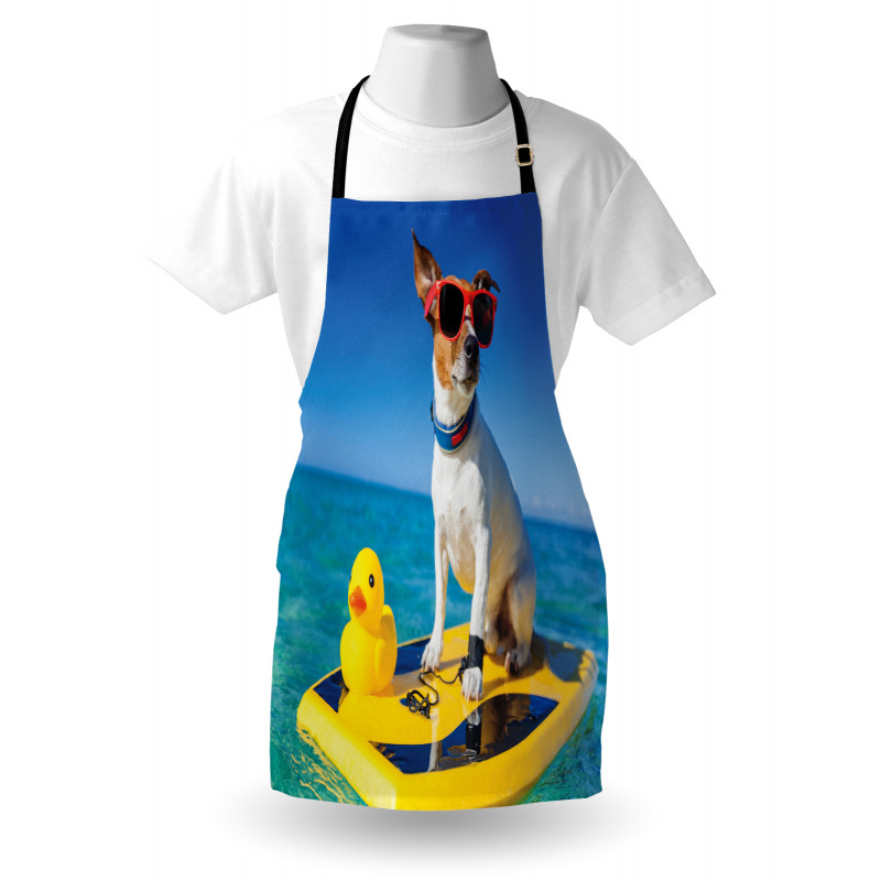 Tatil Mutfak Önlüğü Sörfçü Köpek