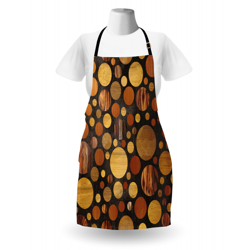 Brown Abstract Circles Apron