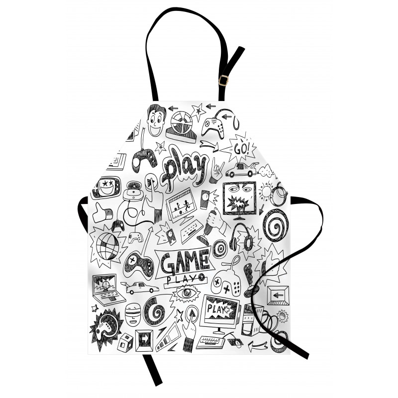 Sketch Style Gaming Apron
