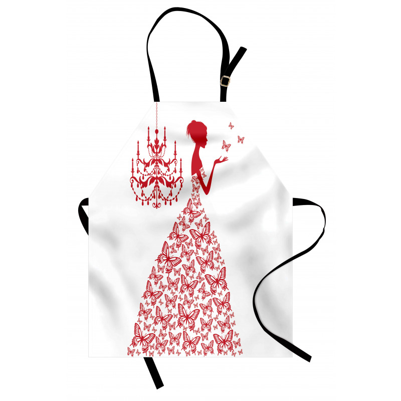 Monochrome Butterfly Princess Apron