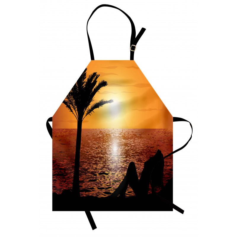 Girl Tropic Beach with Sunset Apron