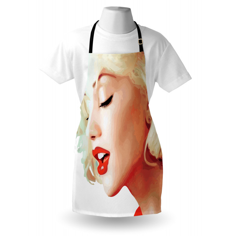 Blonde Girl Woman Figure Apron