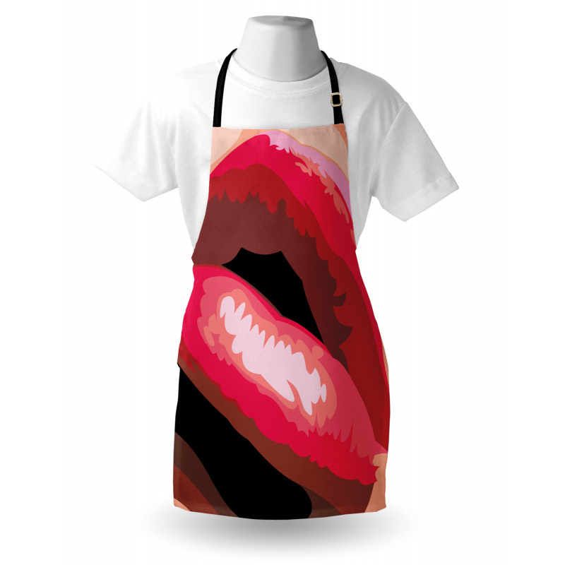 Woman Red Lips Charming Mouth Apron