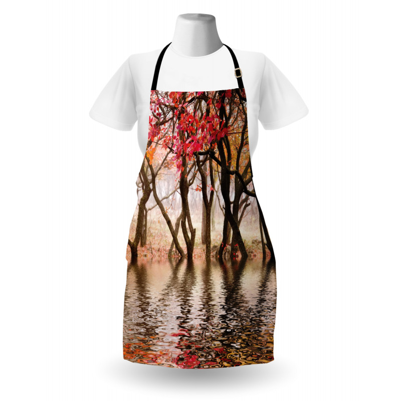 Fall Season River with Trees Apron