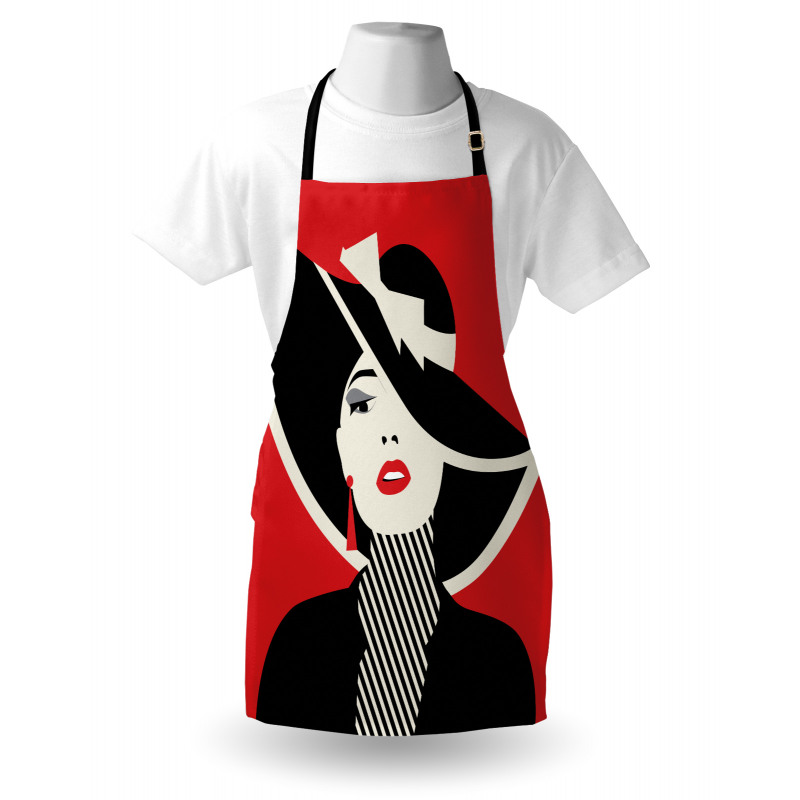 Women with Vintage Hat Apron