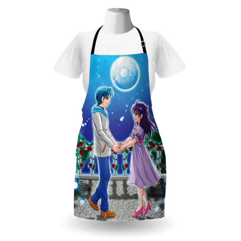 Romantic Manga Couple Apron