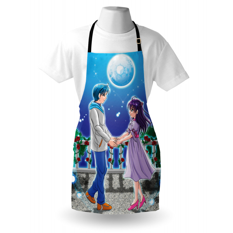 Romantic Manga Couple Apron