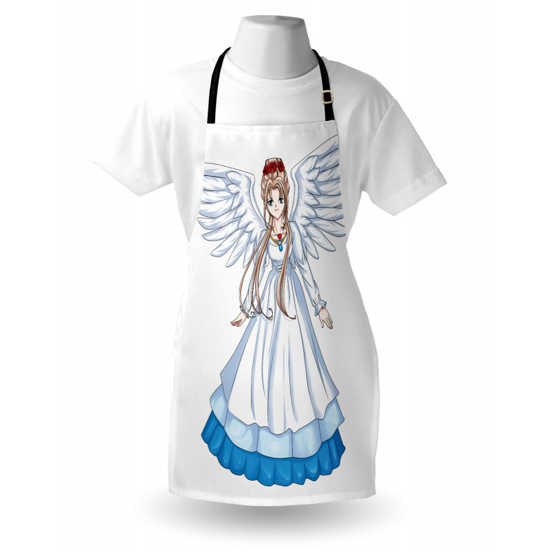 Cartoon with Angel Wings Apron