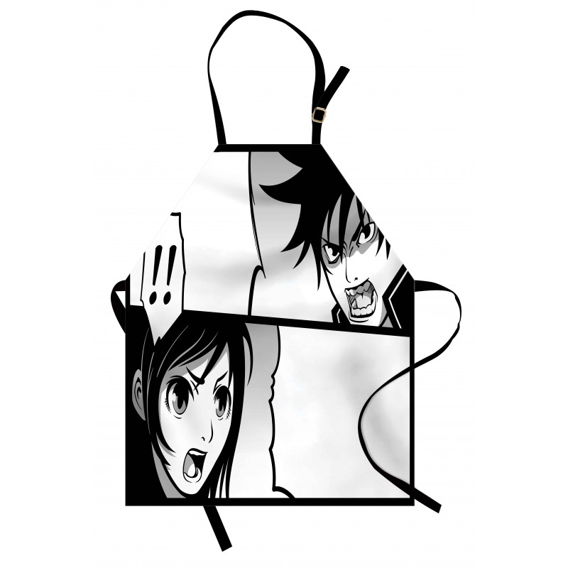 Anime Mutfak Önlüğü Kızgın Erkek ve Kız