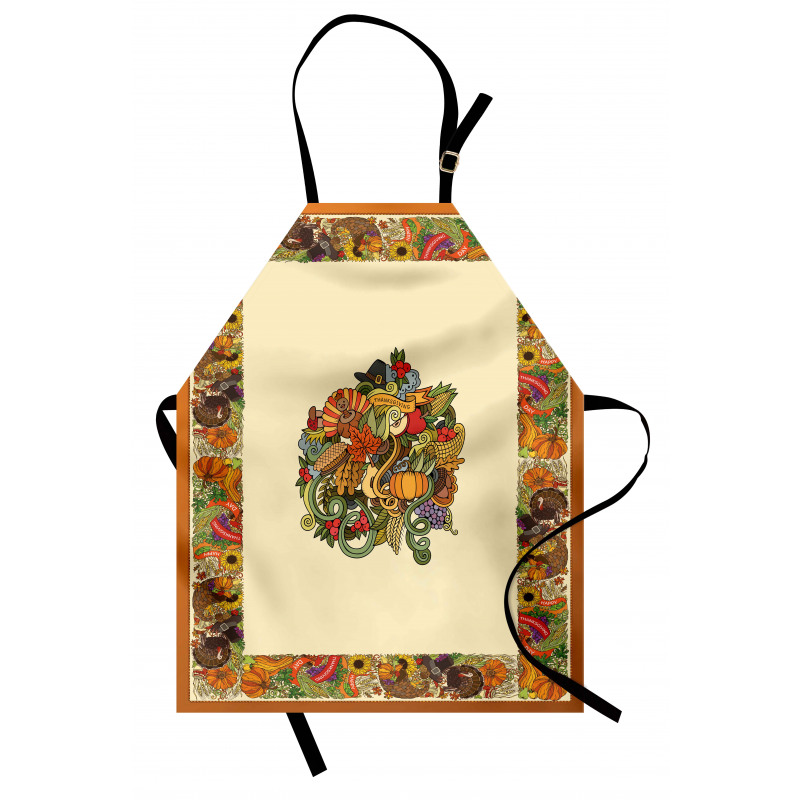 Pumpkin Wreath Bow Apron