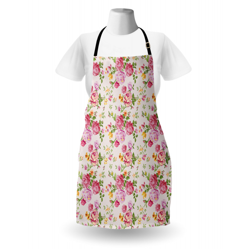 Spring Wild Roses Blooming Apron