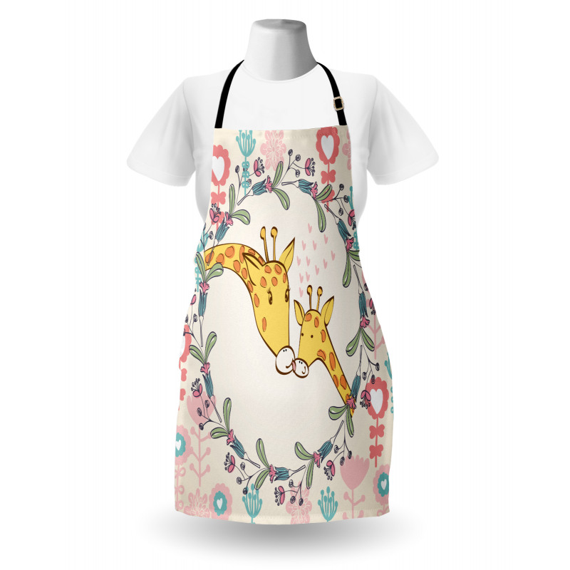 Cartoon Mom and Kid Apron