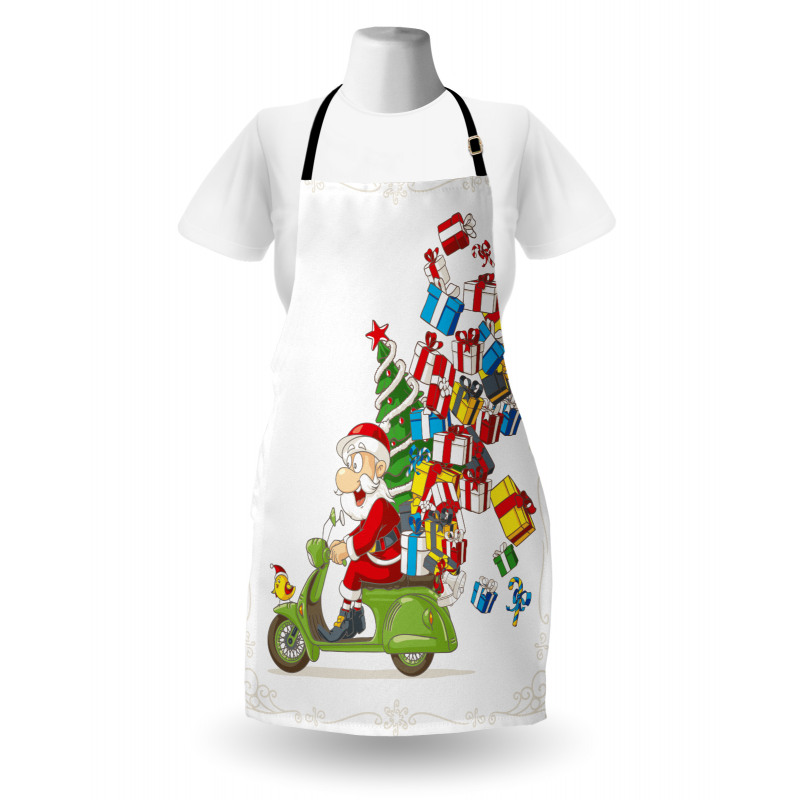 Santa on Motorbike Apron