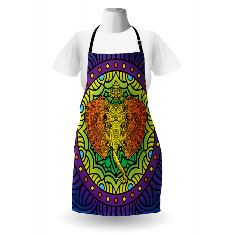 Elephant Head Mandala Apron