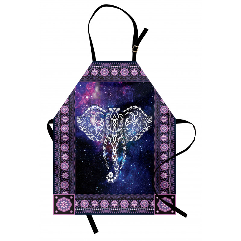 Space Galaxy Elephant Apron