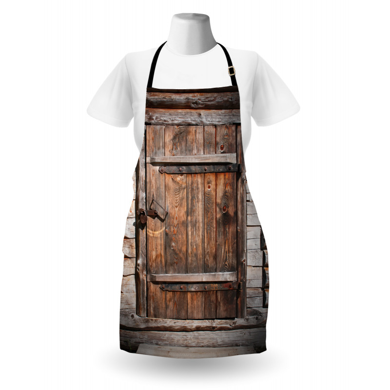 Rustic Wooden Door Apron