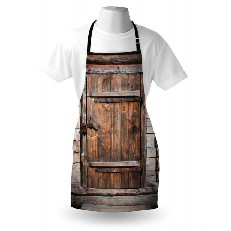 Rustic Wooden Door Apron