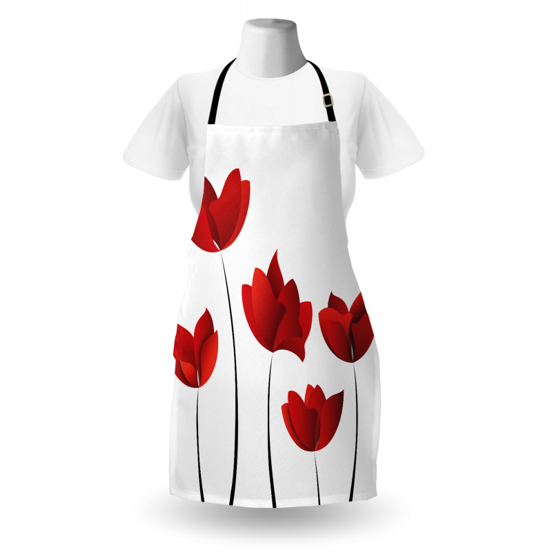 Vivid Rose Flower Petal Apron