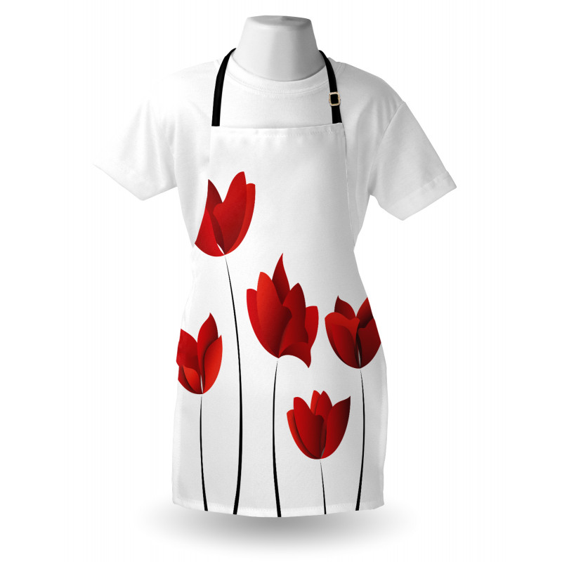 Vivid Rose Flower Petal Apron