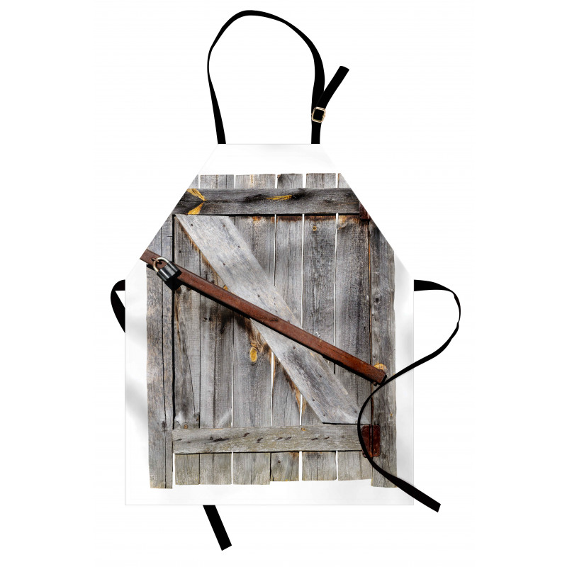 Aged Wooden Barn Door Apron