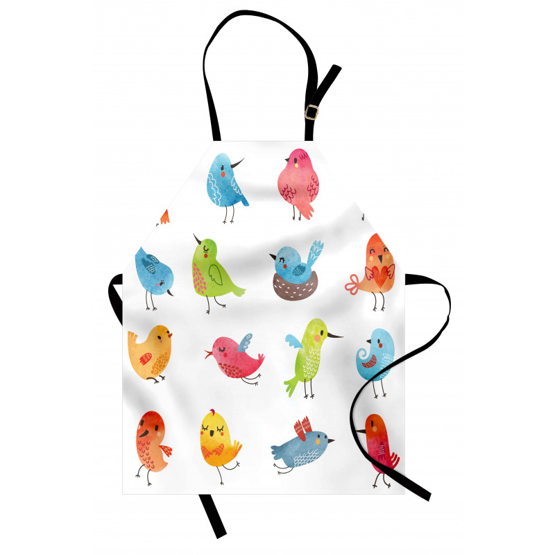 Colorful Humor Bird Apron